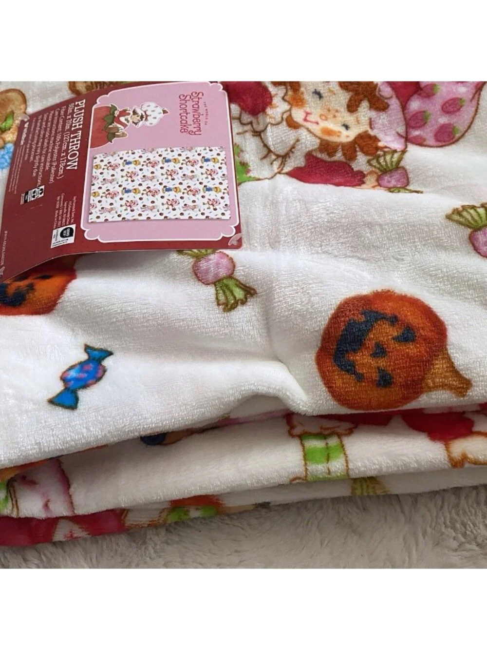 Strawberry Shortcake Huckleberry Pie Raspberry Tart Halloween Throw‎ Blanket NEW